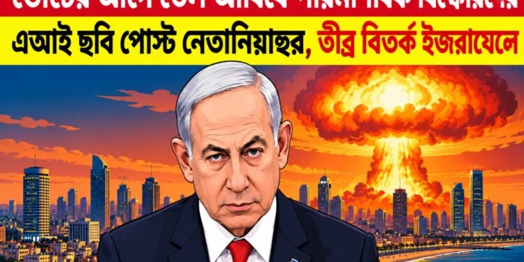 ভোটের আগে তেল আবিবে পারমাণবিক বিস্ফোরণের এআই ছবি পোস্ট নেতানিয়াহুর, তীব্র বিতর্ক ইজরায়েলে